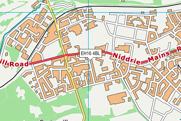 EH16 4BL map - OS VectorMap District (Ordnance Survey)
