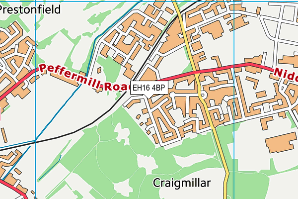 EH16 4BP map - OS VectorMap District (Ordnance Survey)