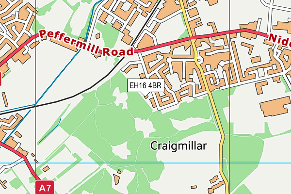 EH16 4BR map - OS VectorMap District (Ordnance Survey)