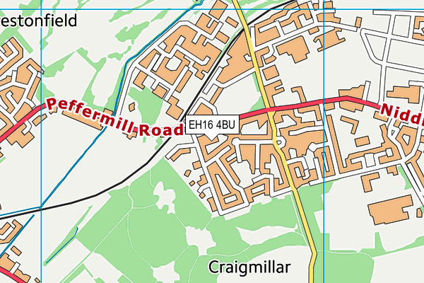 EH16 4BU map - OS VectorMap District (Ordnance Survey)