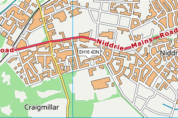 EH16 4DN map - OS VectorMap District (Ordnance Survey)