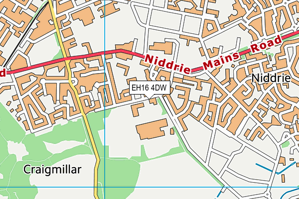 EH16 4DW map - OS VectorMap District (Ordnance Survey)