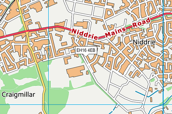 EH16 4EB map - OS VectorMap District (Ordnance Survey)