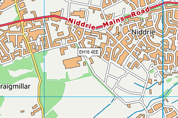 EH16 4EE map - OS VectorMap District (Ordnance Survey)