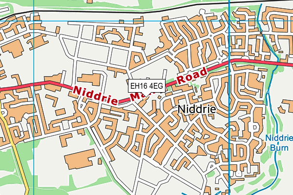 EH16 4EG map - OS VectorMap District (Ordnance Survey)