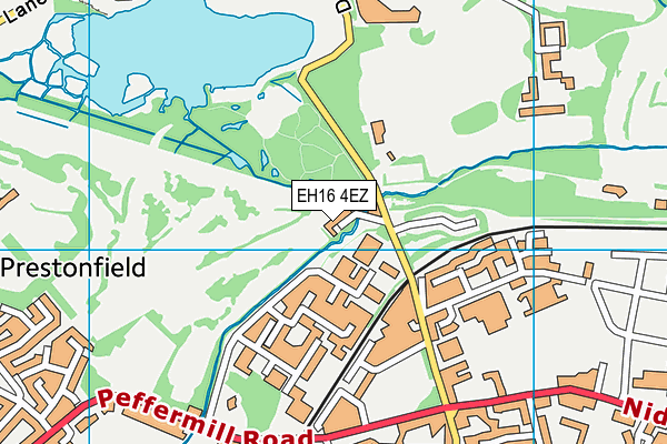 EH16 4EZ map - OS VectorMap District (Ordnance Survey)