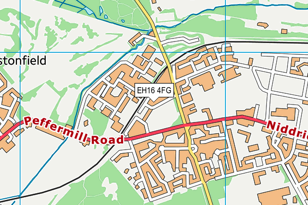 EH16 4FG map - OS VectorMap District (Ordnance Survey)