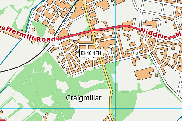 EH16 4FH map - OS VectorMap District (Ordnance Survey)