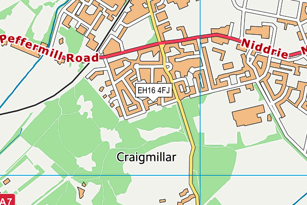 EH16 4FJ map - OS VectorMap District (Ordnance Survey)