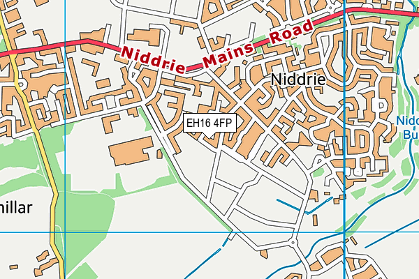 EH16 4FP map - OS VectorMap District (Ordnance Survey)