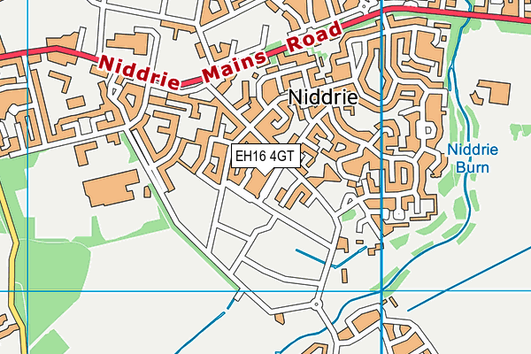 EH16 4GT map - OS VectorMap District (Ordnance Survey)