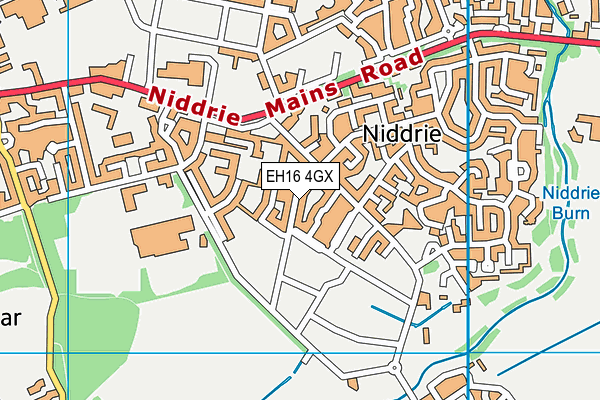 EH16 4GX map - OS VectorMap District (Ordnance Survey)