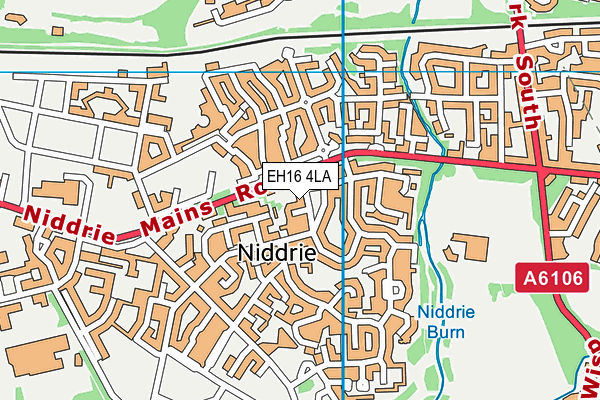 EH16 4LA map - OS VectorMap District (Ordnance Survey)