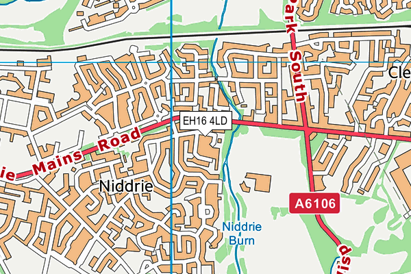 EH16 4LD map - OS VectorMap District (Ordnance Survey)