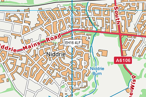 EH16 4LF map - OS VectorMap District (Ordnance Survey)