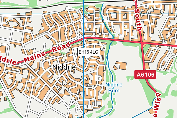 EH16 4LG map - OS VectorMap District (Ordnance Survey)