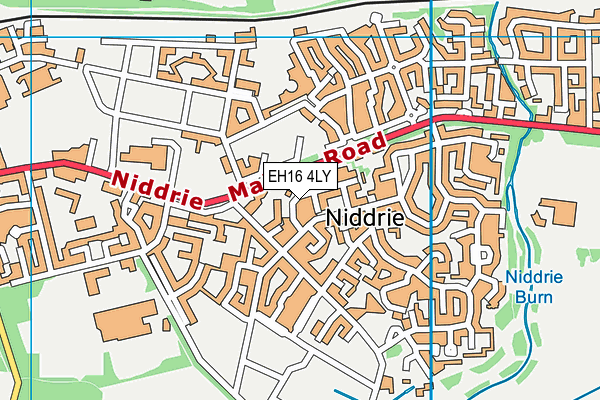 EH16 4LY map - OS VectorMap District (Ordnance Survey)