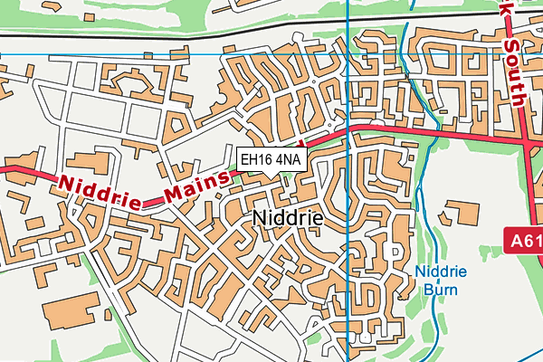 EH16 4NA map - OS VectorMap District (Ordnance Survey)