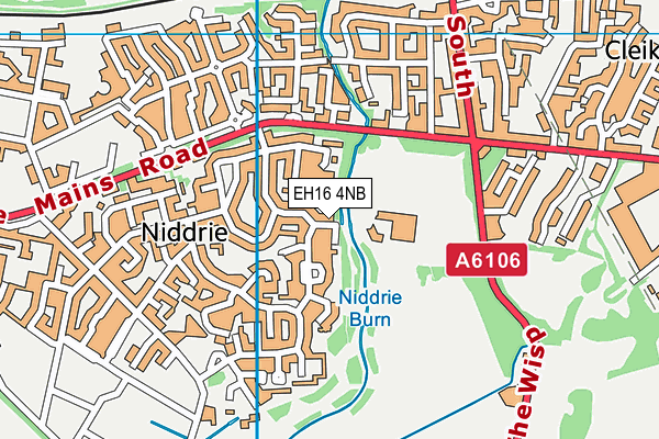 EH16 4NB map - OS VectorMap District (Ordnance Survey)