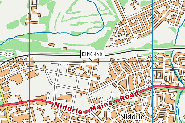EH16 4NX map - OS VectorMap District (Ordnance Survey)