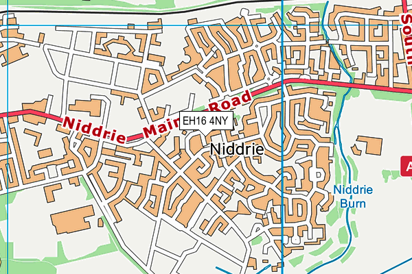 EH16 4NY map - OS VectorMap District (Ordnance Survey)