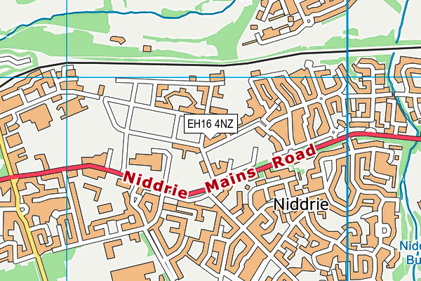 EH16 4NZ map - OS VectorMap District (Ordnance Survey)
