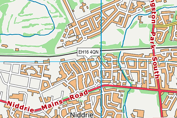 EH16 4QN map - OS VectorMap District (Ordnance Survey)