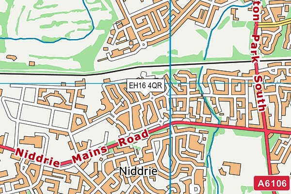 EH16 4QR map - OS VectorMap District (Ordnance Survey)