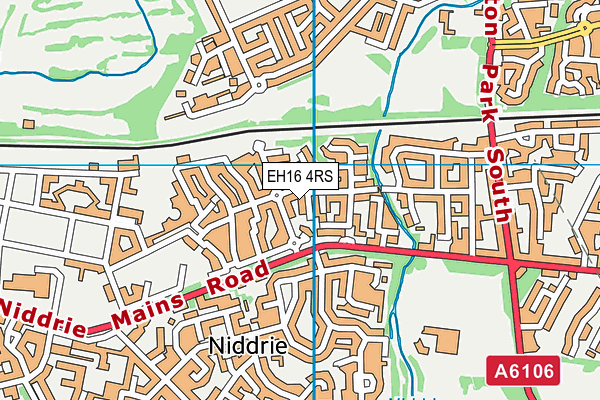 EH16 4RS map - OS VectorMap District (Ordnance Survey)