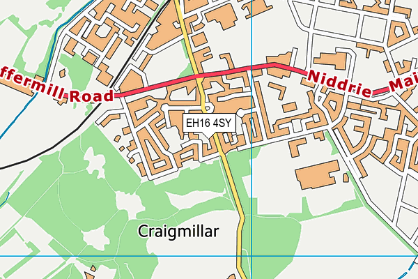 EH16 4SY map - OS VectorMap District (Ordnance Survey)