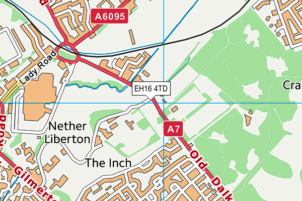 EH16 4TD map - OS VectorMap District (Ordnance Survey)