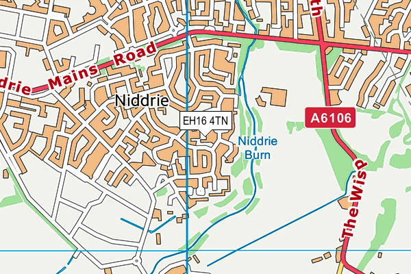 EH16 4TN map - OS VectorMap District (Ordnance Survey)