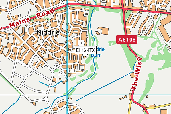 EH16 4TX map - OS VectorMap District (Ordnance Survey)