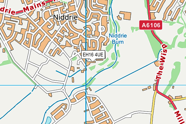 EH16 4UE map - OS VectorMap District (Ordnance Survey)