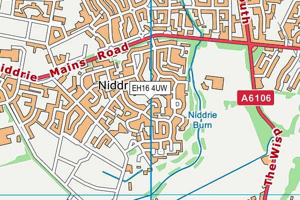 EH16 4UW map - OS VectorMap District (Ordnance Survey)