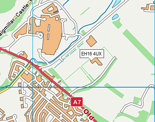 EH16 4UX map - OS VectorMap District (Ordnance Survey)