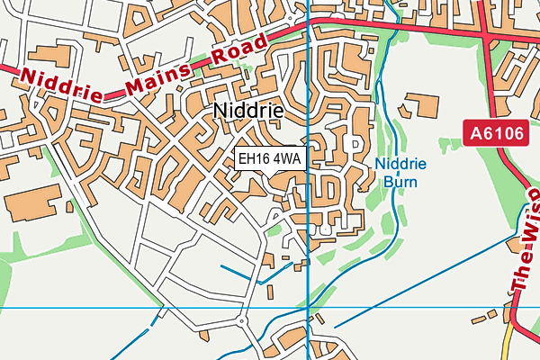EH16 4WA map - OS VectorMap District (Ordnance Survey)