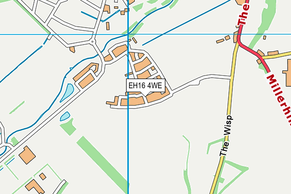 EH16 4WE map - OS VectorMap District (Ordnance Survey)