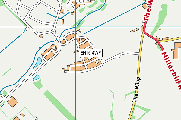EH16 4WF map - OS VectorMap District (Ordnance Survey)