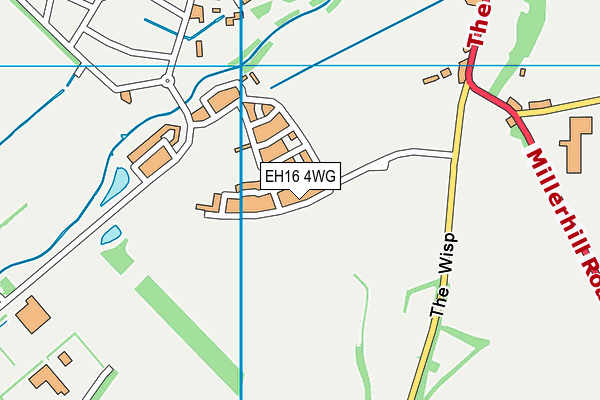 EH16 4WG map - OS VectorMap District (Ordnance Survey)
