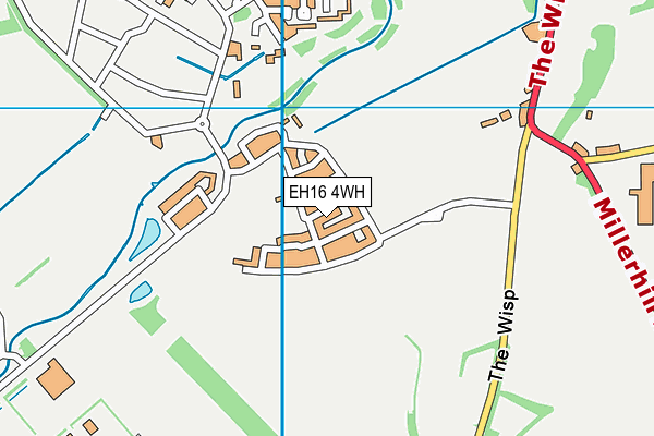 EH16 4WH map - OS VectorMap District (Ordnance Survey)