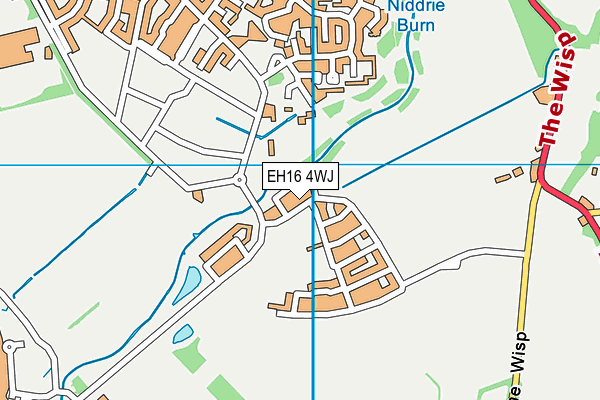 EH16 4WJ map - OS VectorMap District (Ordnance Survey)