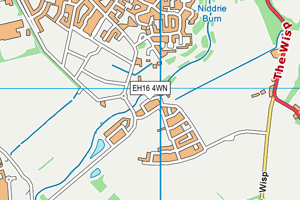 EH16 4WN map - OS VectorMap District (Ordnance Survey)