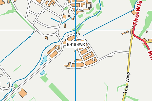 EH16 4WR map - OS VectorMap District (Ordnance Survey)