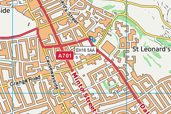 EH16 5AA map - OS VectorMap District (Ordnance Survey)