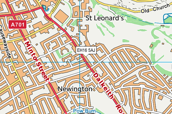 EH16 5AJ map - OS VectorMap District (Ordnance Survey)