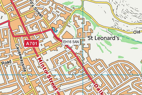 EH16 5AN map - OS VectorMap District (Ordnance Survey)