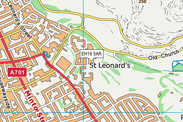 EH16 5AR map - OS VectorMap District (Ordnance Survey)