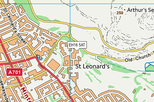 EH16 5AT map - OS VectorMap District (Ordnance Survey)