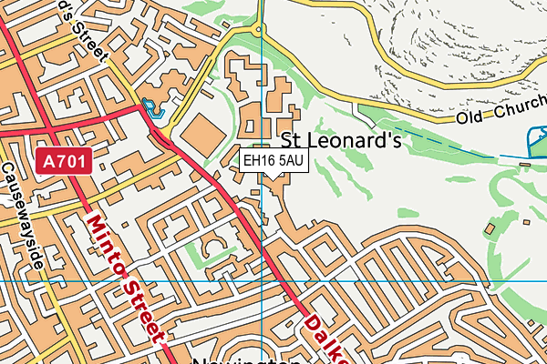 EH16 5AU map - OS VectorMap District (Ordnance Survey)